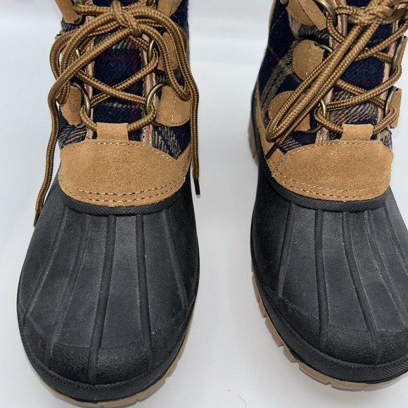 Womens Winter Boots, Waterproof Leather,fabric,rubber Fleece Boots (Size 9M) STQ - Picture 2 of 16